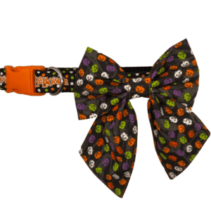 black halloween pumpkins adjustable dog collar