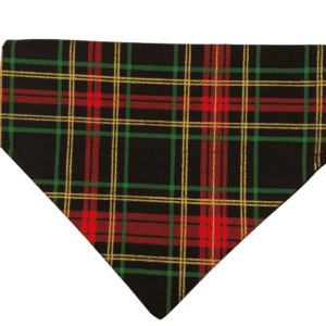 christmas plaid over the collar bandana