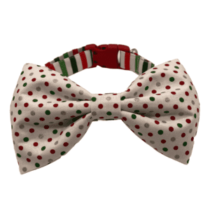 christmas stripes & dots adjustable collar little dogs or cats