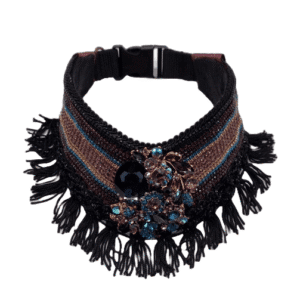 merlot rhinestone custom collar