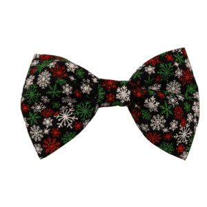 multi colored snowflake bowtie for dogs