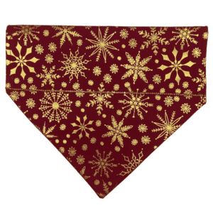 red snowflake over the collar bandana