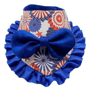ruffled fourth of july celebration bandana blue