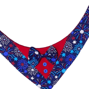 ruffled fourth of july celebration bandana blue