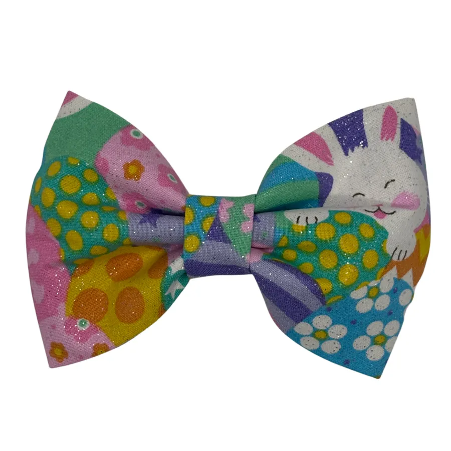 hoppy easter sparkle pet bowtie