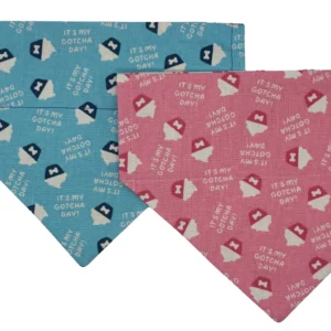 gotcha day celebration reversible over the collar bandana
