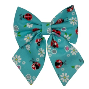 sparkly ladybug blue sailor bowtie