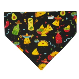 taco pawty fiesta over the collar bandana