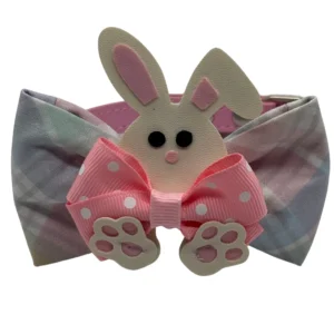 Cute bunny with pink polka dot bow