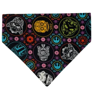 Colorful Paw Wars themed bandana with character designs.