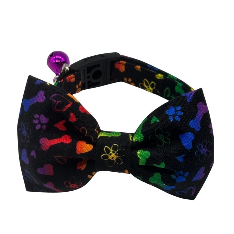 pride pawty dog or cat bowtie collar