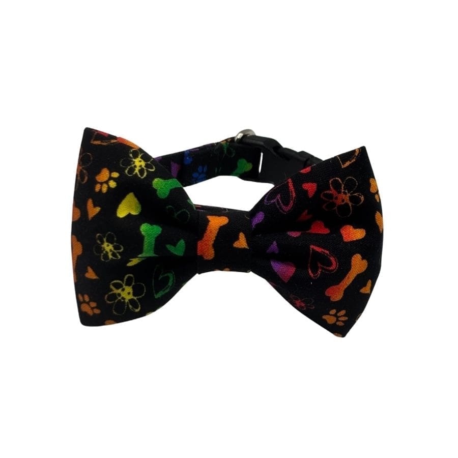 pride pawty dog or cat bowtie collar