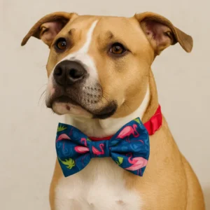 flock star bowtie bougie dog collar