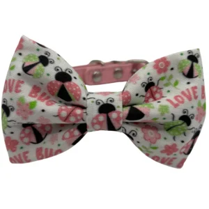 Colorful ladybug bow tie for pets with pattern