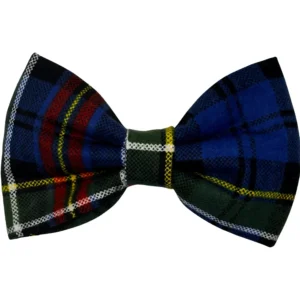 Colorful tartan plaid bow tie