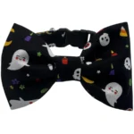 boo crew halloween bowtie collar for little dogs fall pet fashion