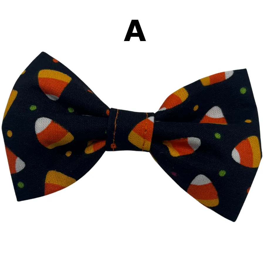 Halloween bow tie with candy corn design