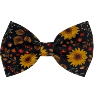 Floral bow tie with sunflower design