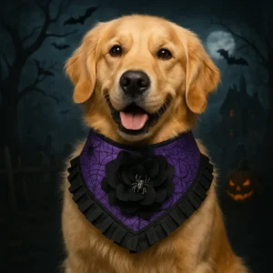 Wicked Widow Halloween Dog Bandana