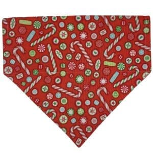 Christmas-themed bandana with candy design