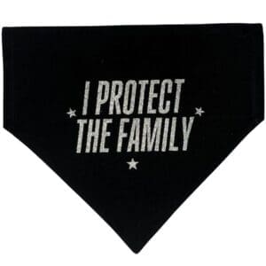 Black bandana with 'I Protect the Family' text.