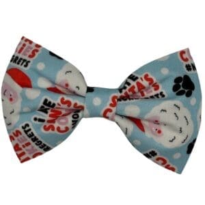 Festive bowtie with Santa Claus design