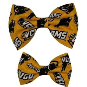 Yellow VCU Rams patterned bow ties