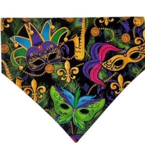 Colorful Mardi Gras masks and symbols design