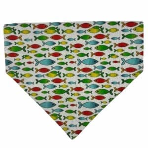 Rainbow Fish Reversible Over the Collar Bandana