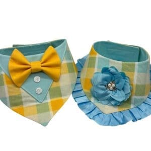 Easter Sunny Plaid Velcro Bandana