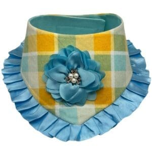 Easter Sunny Plaid Velcro Bandana