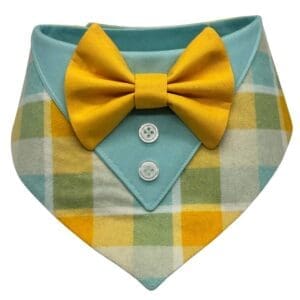 Easter Sunny Plaid Velcro Bandana