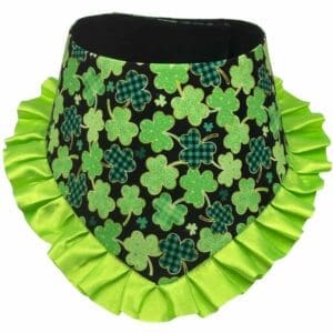 Shamrock Charm Ruffled Velcro Bandana