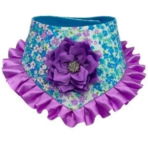 violet bloom ruffled velcro bandana