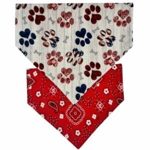 patriot paws reversible over the collar bandana