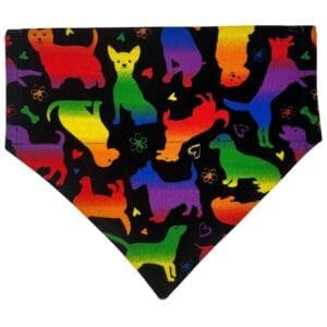 pride pups reversible over the collar bandana