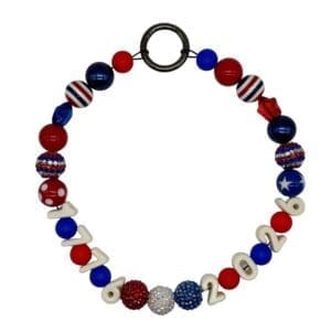 america 250 celebration beaded necklace collar