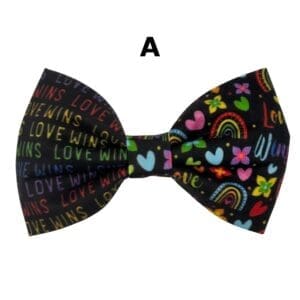 pride celebration dog bowtie