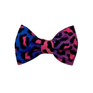 retro leopard pet bowtie
