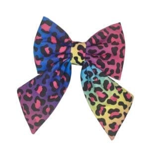 retro leopard pet bowtie