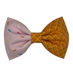 sprinkles and waffle cone pet bowtie