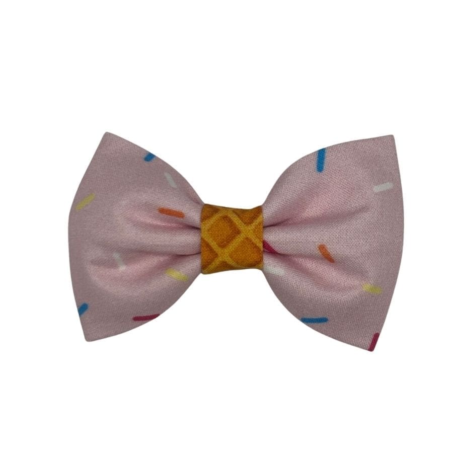 sprinkles and waffle cone pet bowtie