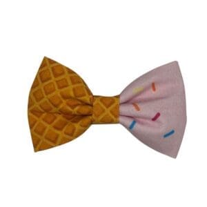 sprinkles and waffle cone pet bowtie