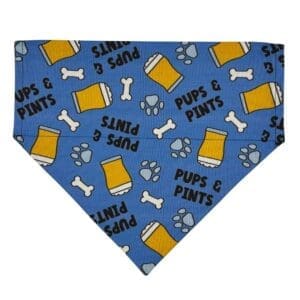 pups and pints over the collar bandana