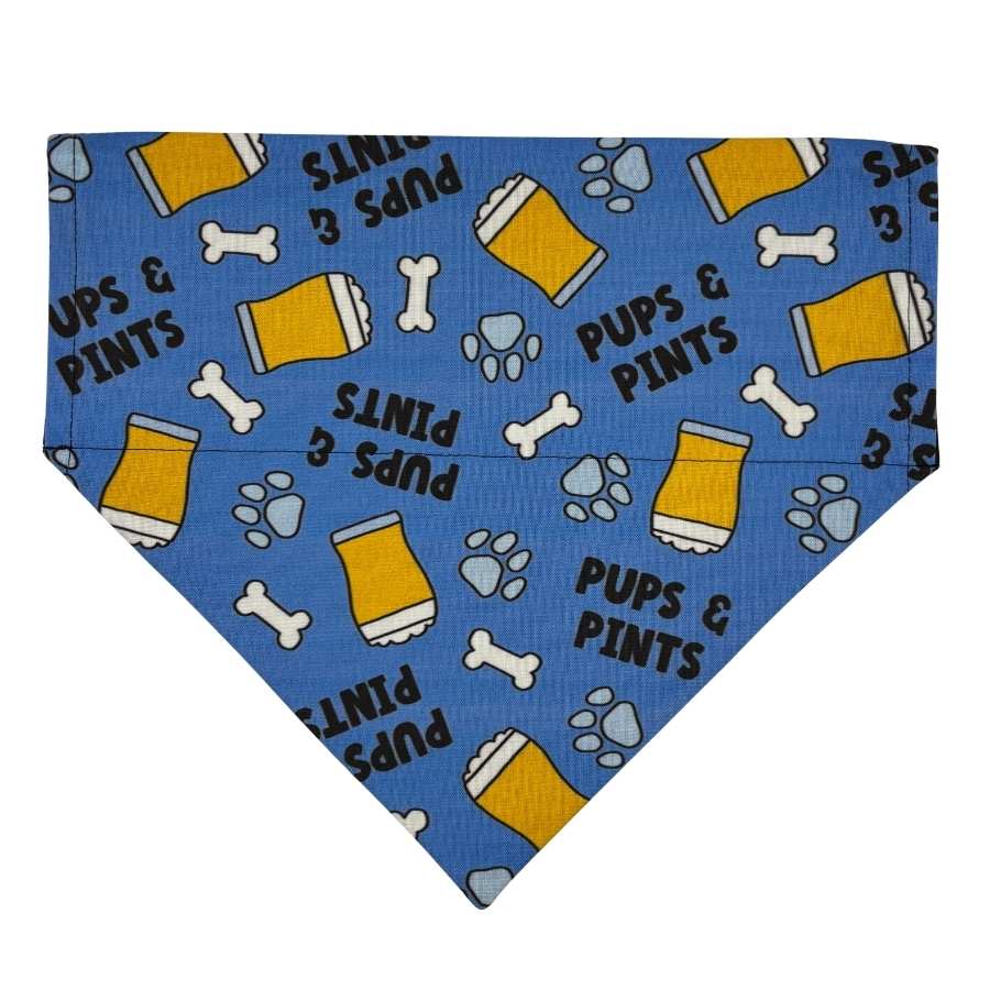 pups and pints over the collar bandana
