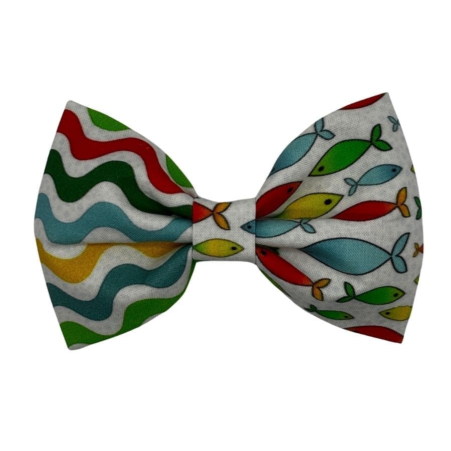 rainbow fish pet bowtie