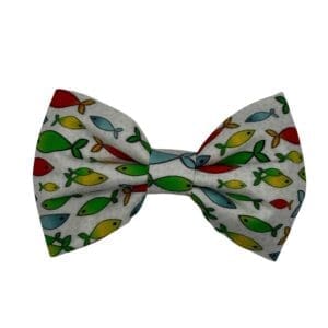 rainbow fish pet bowtie