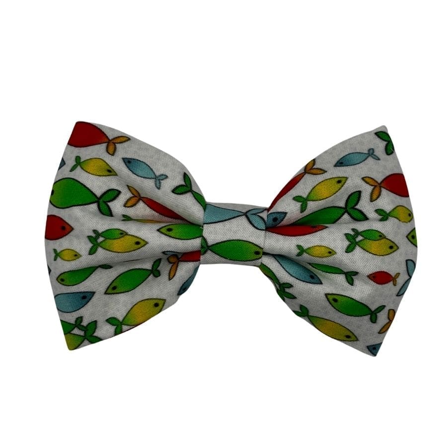 rainbow fish pet bowtie