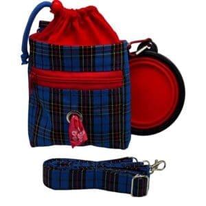 royal tartan doggy training bag