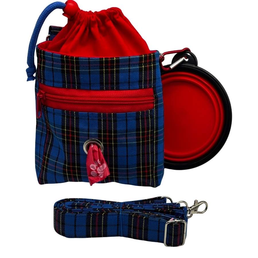 royal tartan doggy training bag